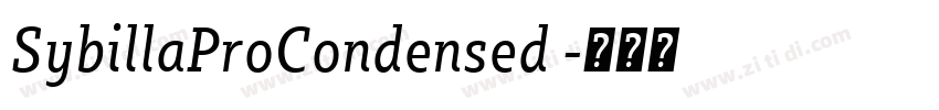 SybillaProCondensed 字体转换